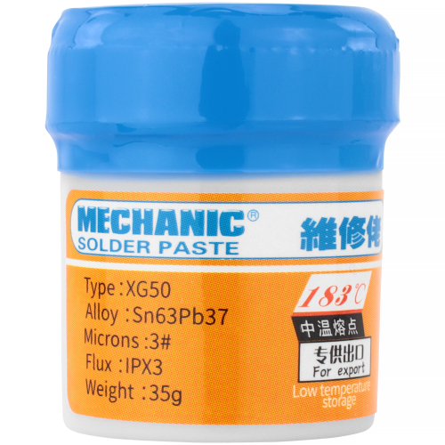 PASTA LUTOWNICZA MECHANIC MCN-300/XG-50 35g PŁYNNA CYNA Sn63/Pb37 183°C