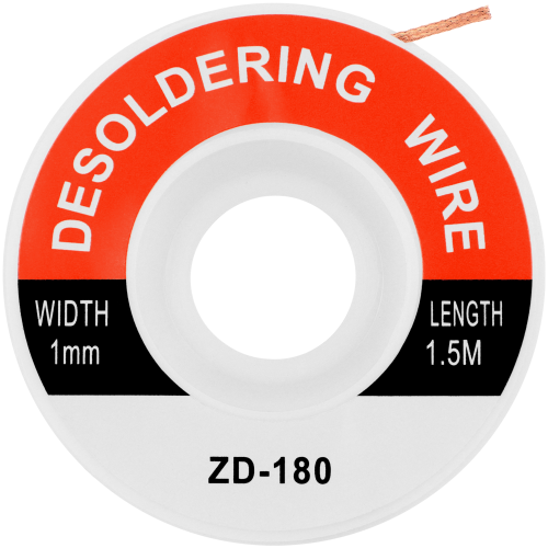 MIEDZIANA PLECIONKA ROZLUTOWUJĄCA SSĄCA DO CYNY ZHONGDI ZD-180 1,0mm