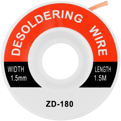MIEDZIANA PLECIONKA ROZLUTOWUJĄCA SSĄCA DO CYNY ZHONGDI ZD-180 1,5mm