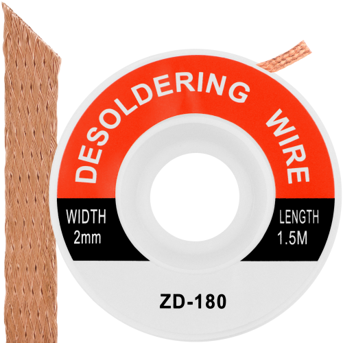 MIEDZIANA PLECIONKA ROZLUTOWUJĄCA SSĄCA DO CYNY ZHONGDI ZD-180 2,0mm