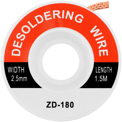 MIEDZIANA PLECIONKA ROZLUTOWUJĄCA SSĄCA DO CYNY ZHONGDI ZD-180 2,5mm