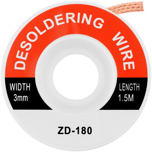 MIEDZIANA PLECIONKA ROZLUTOWUJĄCA SSĄCA DO CYNY ZHONGDI ZD-180 3,0mm