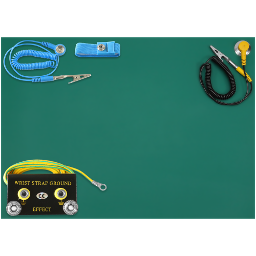 MATA ESD 60x40cm 2mm OPASKA PRZEWÓD KLIPS GL1