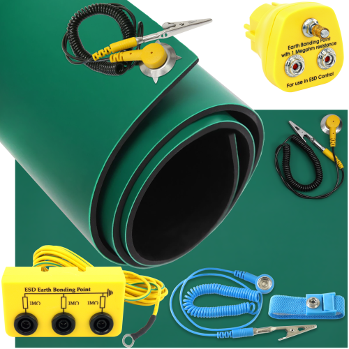 MATA ESD NATURALNA GUMA 600x1000 2mm ZIELONA M Z3