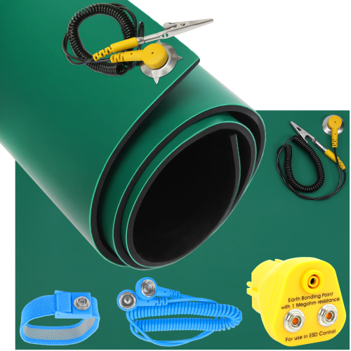 MATA ESD NATURALNA GUMA 600x1200 2mm ZIELONA M Z2