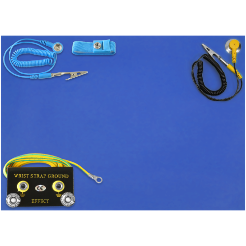 MATA ESD ANTYSTATYCZNA SERWISOWA 600x2000 NIEBIESKA MAT OPASKA ZESTAW Z1