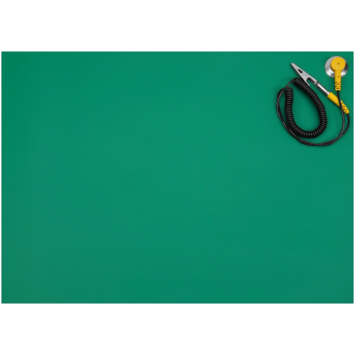 BEZZAPACHOWA MATA ESD SERWISOWA 600x800 2mm ZIELONA MATOWA PVC + PRZEWÓD