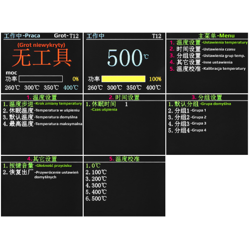 STACJA LUTOWNICZA MECHANIC S12 75W LCD GROT T12 - UWAGA TYLKO CHIŃSKIE MENU