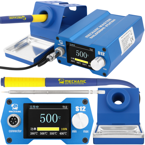 STACJA LUTOWNICZA MECHANIC S12 75W LCD GROT T12 - UWAGA TYLKO CHIŃSKIE MENU